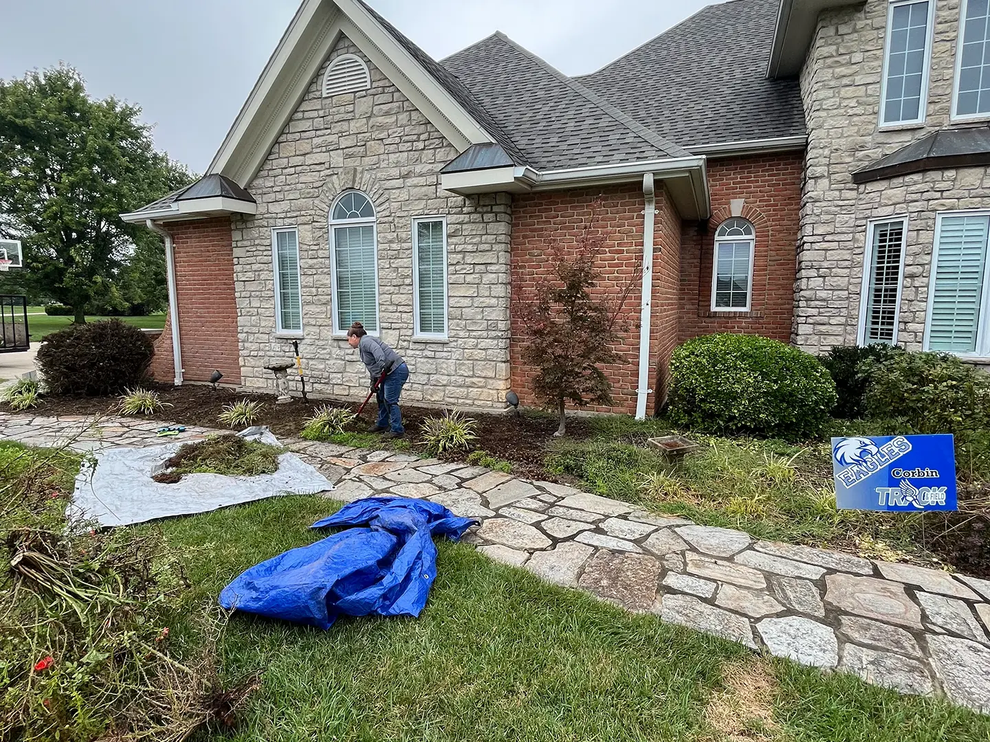 Healthy green lawn maintained in Belleville IL